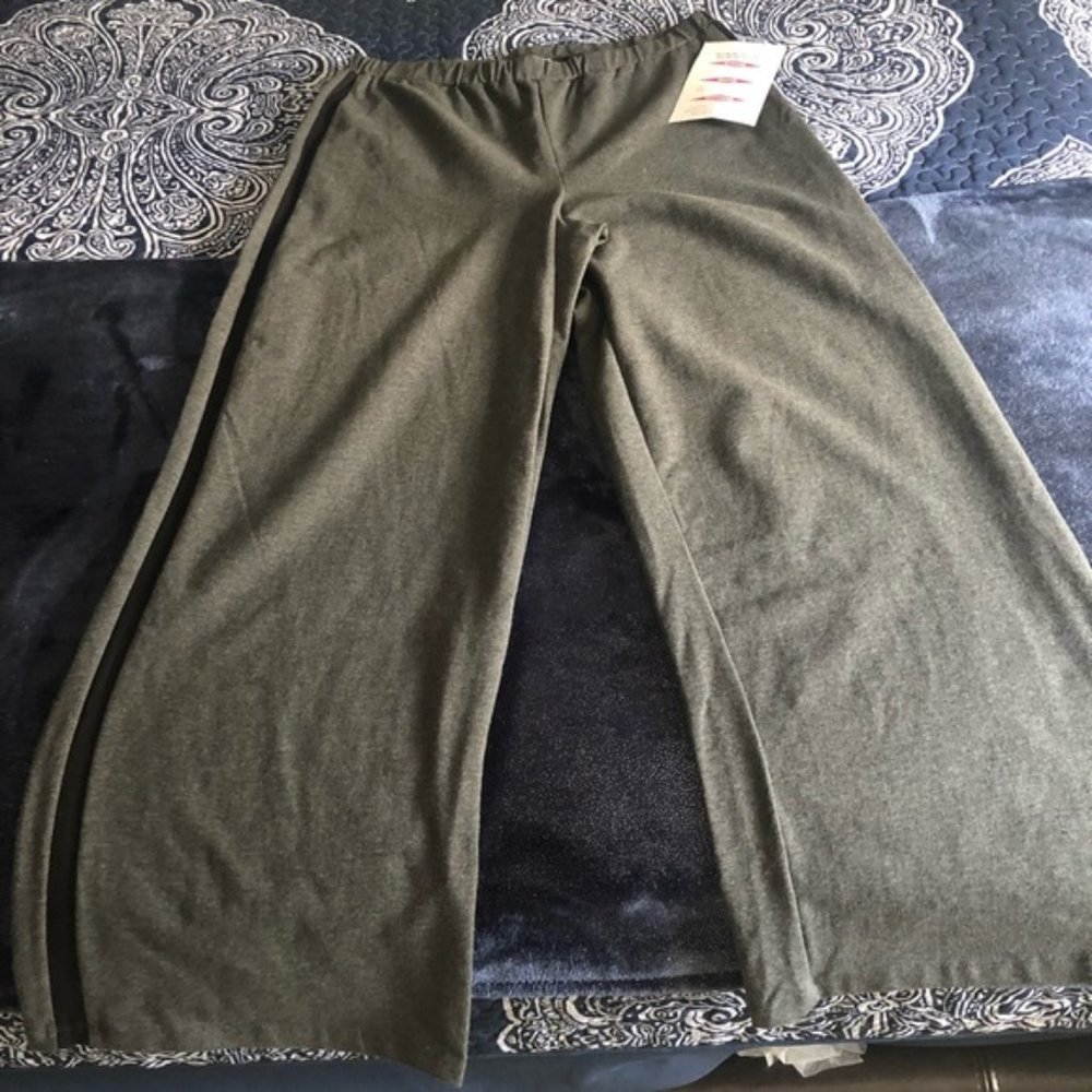 Women with Control grey jogger with black stripes